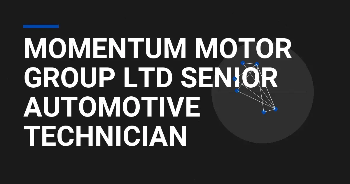 Momentum Motor Group Ltd Senior Automotive Technician